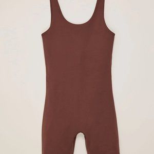 Girlfriend Collective Bike Unitard Brown